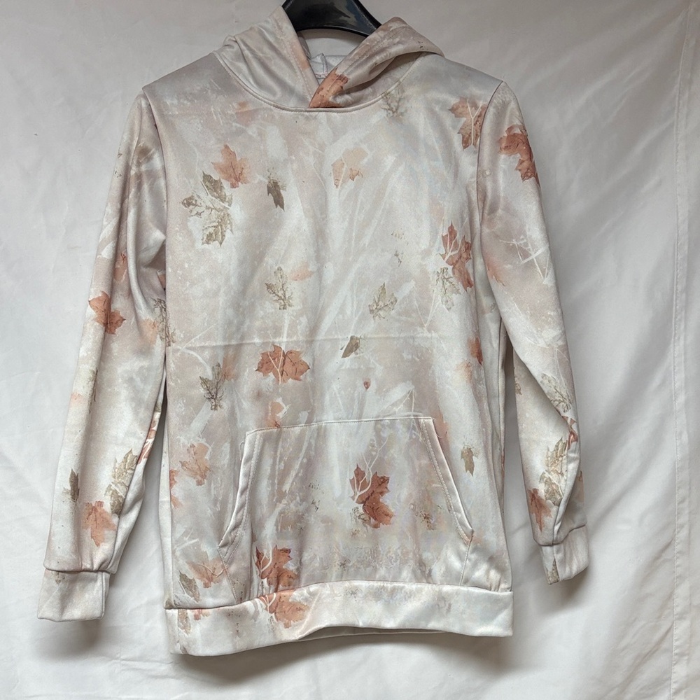 Floral Hoodie with Autumn Leaves